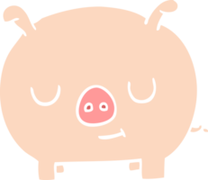 cartoon doodle happy pig png