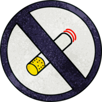 retro Grunge Textur Karikatur von ein Nein Rauchen erlaubt Zeichen png