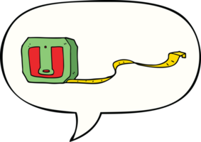 cartoon tape measure with speech bubble png