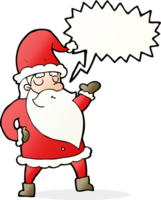 cartone animato Santa Claus con discorso bolla png