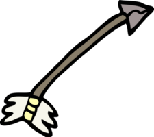 cartoon doodle flying arrow png