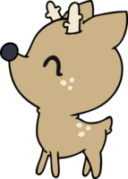 cartone animato illustrazione di kawaii carino cervo png