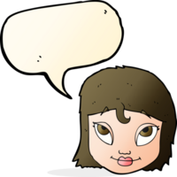 cartoon woman smiling with speech bubble png