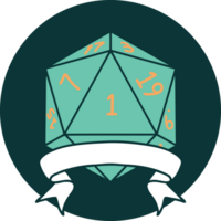 icon of natural one d20 dice roll png