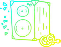 cold gradient line drawing of a cartoon amplifier png