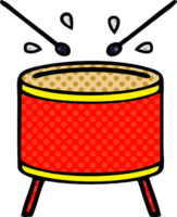 comic book style cartoon of a beating drum png