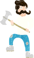 homem de desenho animado com machado png