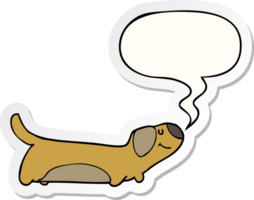 cartoon dog with speech bubble sticker png