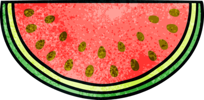 hand drawn quirky cartoon watermelon png