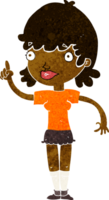 mulher de desenho animado com ideia png