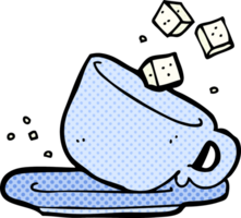 cartoon sugarlumps and cup png