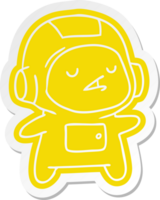 cartoon sticker of a kawaii cute astronaut boy png