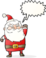 Cartoon-Weihnachtsmann mit Sprechblase png