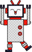 comic book style cartoon of a robot png