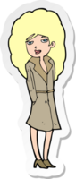 sticker of a cartoon female spy png