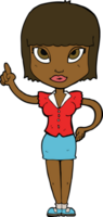 cartoon pretty girl with idea png