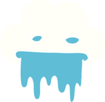 caricatura, garabato, lluvia, nube png