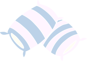 almohadas de dibujos animados de estilo de color plano png