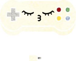 retro ilustração estilo desenho animado do uma jogos controlador png