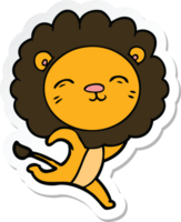 pegatina de un león de dibujos animados png