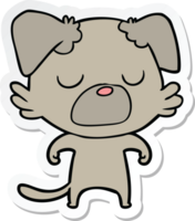 sticker of a cartoon dog png