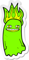 sticker of a funny cartoon ghost png