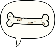 cartoon bone with speech bubble png