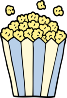 tecknad doodle popcorn png