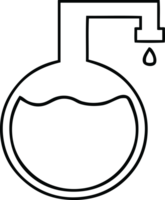 line drawing cartoon of a science experiment png