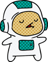 cartoon illustration of a kawaii cute astronaut boy png