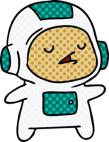 desenho animado ilustração do uma kawaii fofa astronauta Garoto png