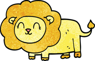 cartoon doodle lion png