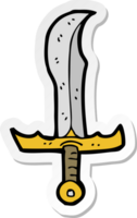 pegatina de una espada de dibujos animados png