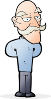 cartoon old man with mustache png