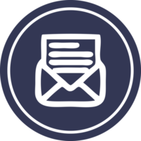 envelope letter circular icon symbol png