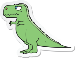 sticker of a cartoon dinosaur png