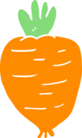 flat color style cartoon root vegetable png