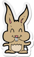 sticker of a cartoon rabbit png