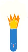 flat color style cartoon exploding chemicals in test tube png