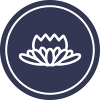 lotus fleur circulaire icône symbole png