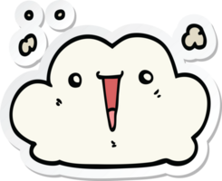 sticker van een schattige cartoonwolk png