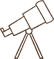 disegno a carboncino del telescopio png