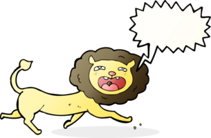 cartoon lion with speech bubble png