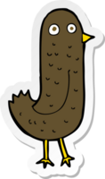 Aufkleber eines lustigen Cartoonvogels png