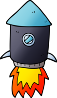 cartoon doodle space rocket png