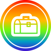 herramienta caja circular icono con arco iris degradado terminar png