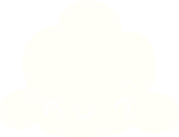 nube de dibujos animados de estilo de color plano png