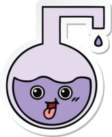 adesivo de um experimento de ciência de desenho animado fofo png