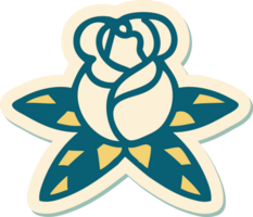 Tattoo-Aufkleber im traditionellen Stil einer einzelnen Rose png