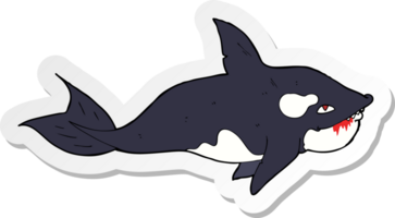 sticker of a cartoon killer whale png